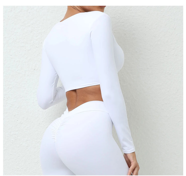 Women’s Long Sleeve Gym Crop Top