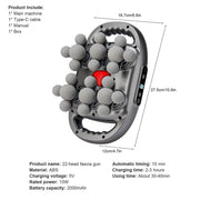22-Head Fascia. High-Frequency Vibration Body Massage