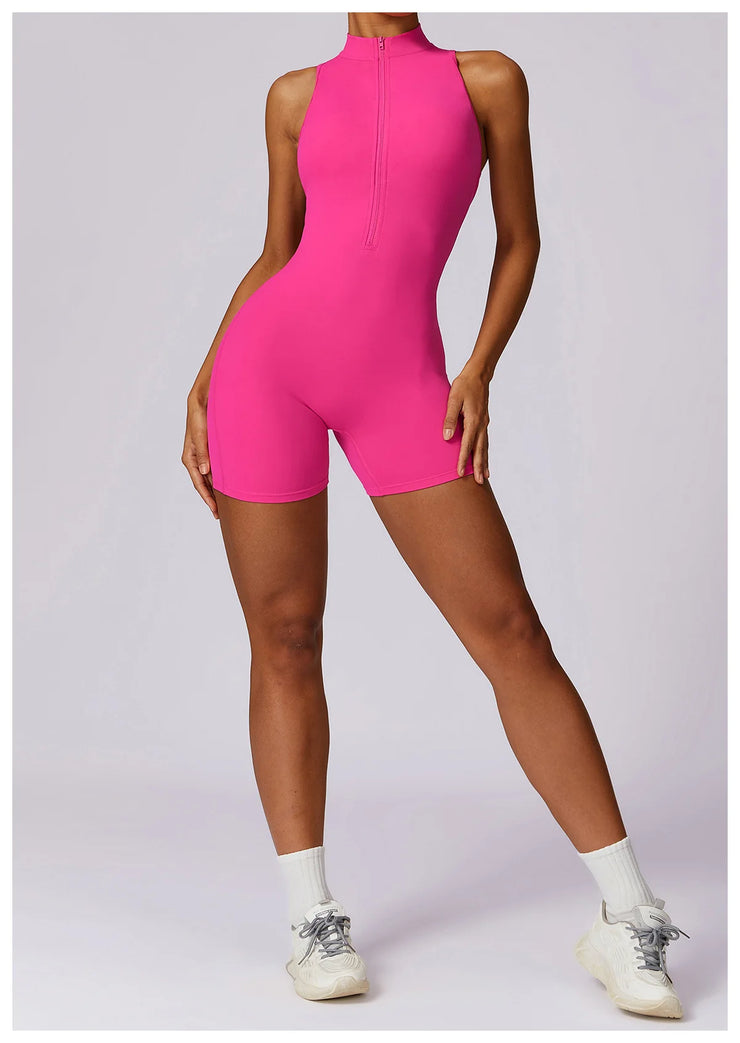 New V Back Scrunch Sports Jumpsuit Women