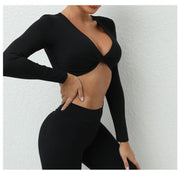 Women’s Long Sleeve Gym Crop Top