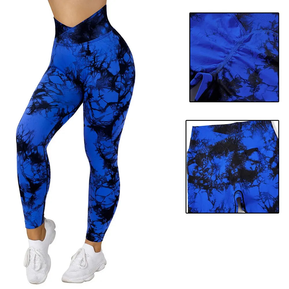 Woman’s Tie Dye Fitness Leggings - Just Fit 