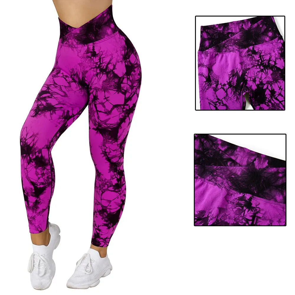 Woman’s Tie Dye Fitness Leggings - Just Fit 
