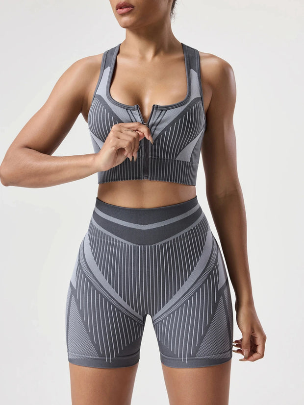 Women's Striped Yoga Suit