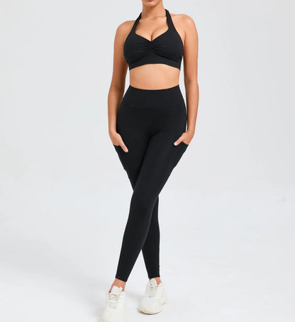 Women's Fitness Bra+High Waist Leggings Set - Just Fit 
