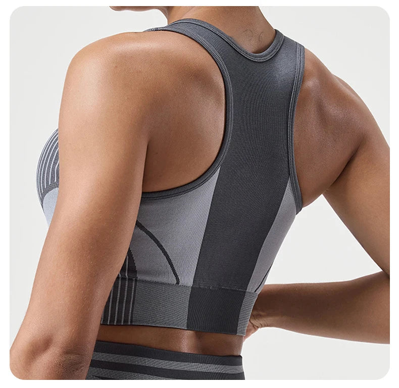 Women's Striped Sports Yoga Suit - Just Fit 