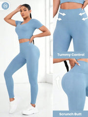 Women's Short Sleeve Top and Leggings set