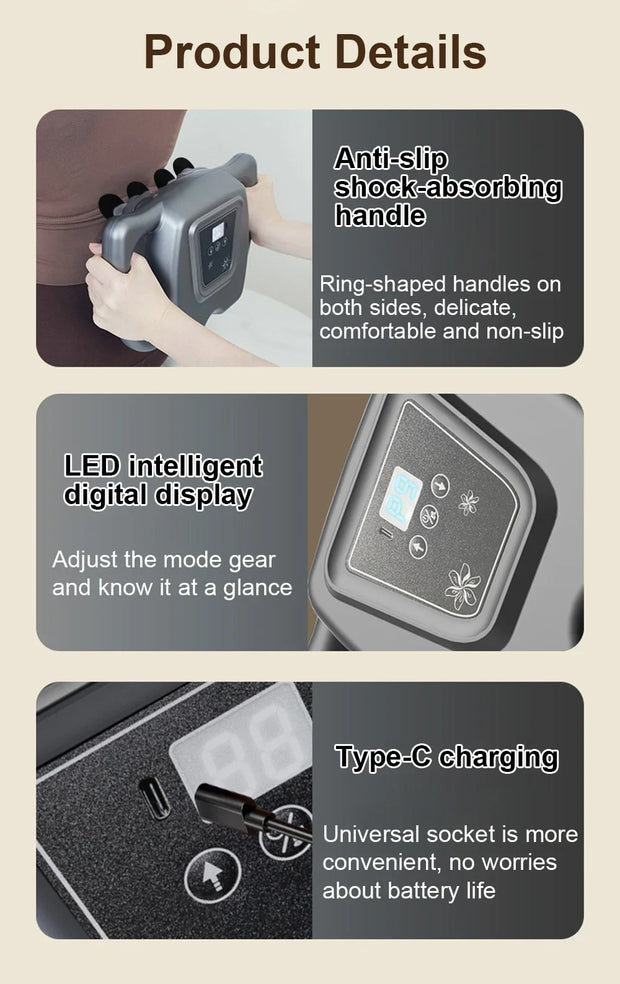 Fascia Muscle Massager Gun Sixteen-head High Frequency