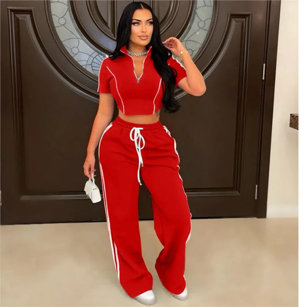 Fitness Casual 2 Piece Set Tracksuit For Women