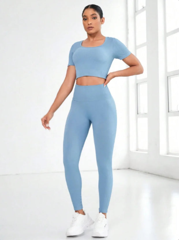 Women's Short Sleeve Top and Leggings set