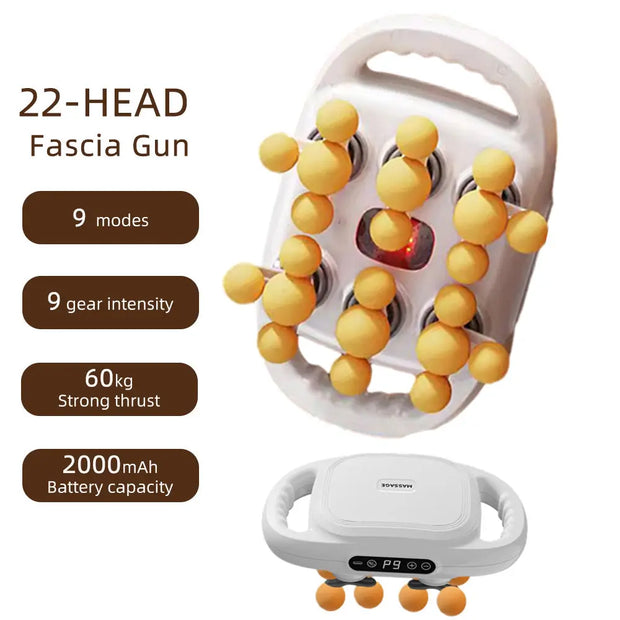 22-Head Fascia. High-Frequency Vibration Body Massage