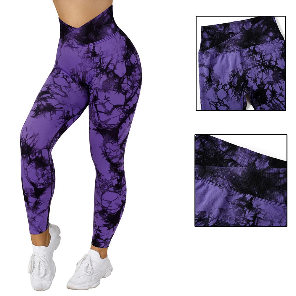 Woman’s Tie Dye Fitness Leggings - Just Fit 