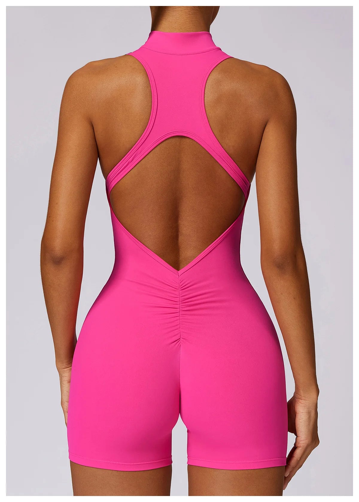 New V Back Scrunch Sports Jumpsuit Women - Just Fit 