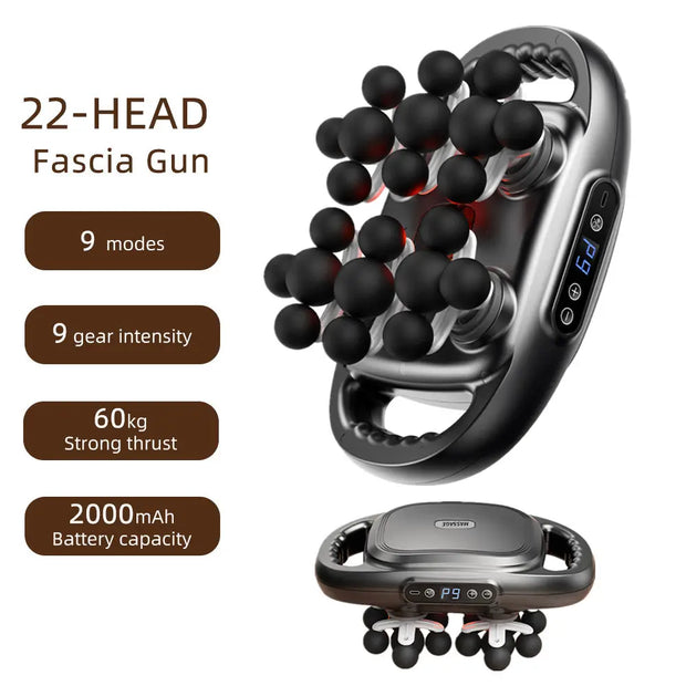 22-Head Fascia. High-Frequency Vibration Body Massage
