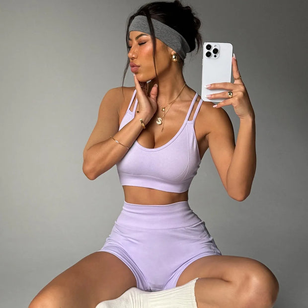 Women's Bra Top And Shorts