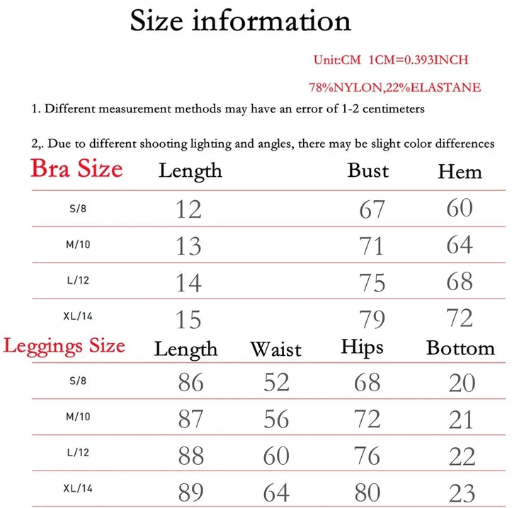 Women's Yoga Set Sports Bra & Leggings