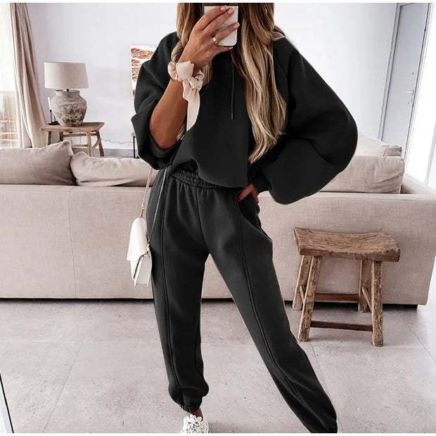 2025 Women's Hoodie Sports Top & Pants Tracksuit