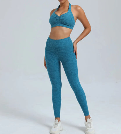 Women's Fitness Bra+High Waist Leggings Set - Just Fit 