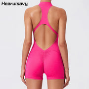 New V Back Scrunch Sports Jumpsuit Women