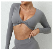 Women’s Long Sleeve Gym Crop Top
