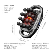 High-Power 16 Head Percussion Massager - 48kg Deep Tissue Relief