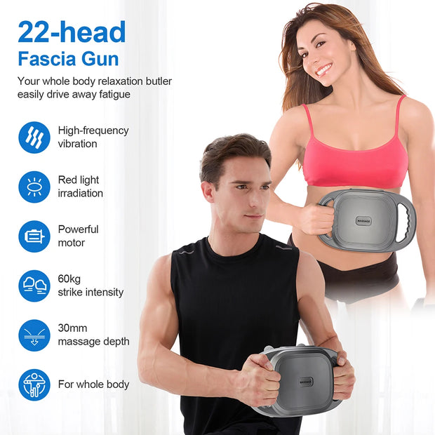 22-Head Fascia. High-Frequency Vibration Body Massage