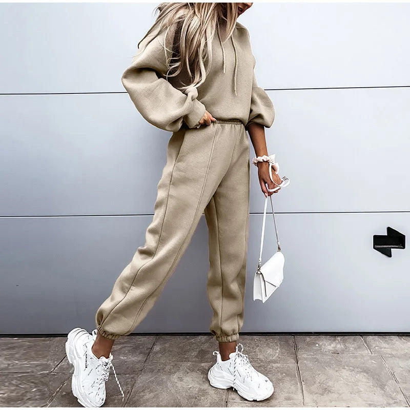 2025 Women's Hoodie Sports Top & Pants Tracksuit - Just Fit 