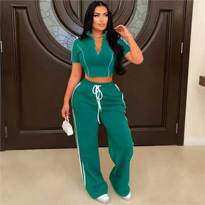 Fitness Casual 2 Piece Set Tracksuit For Women