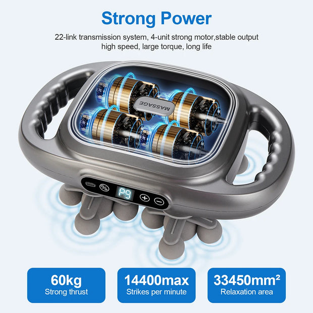 22-Head Fascia. High-Frequency Vibration Body Massage
