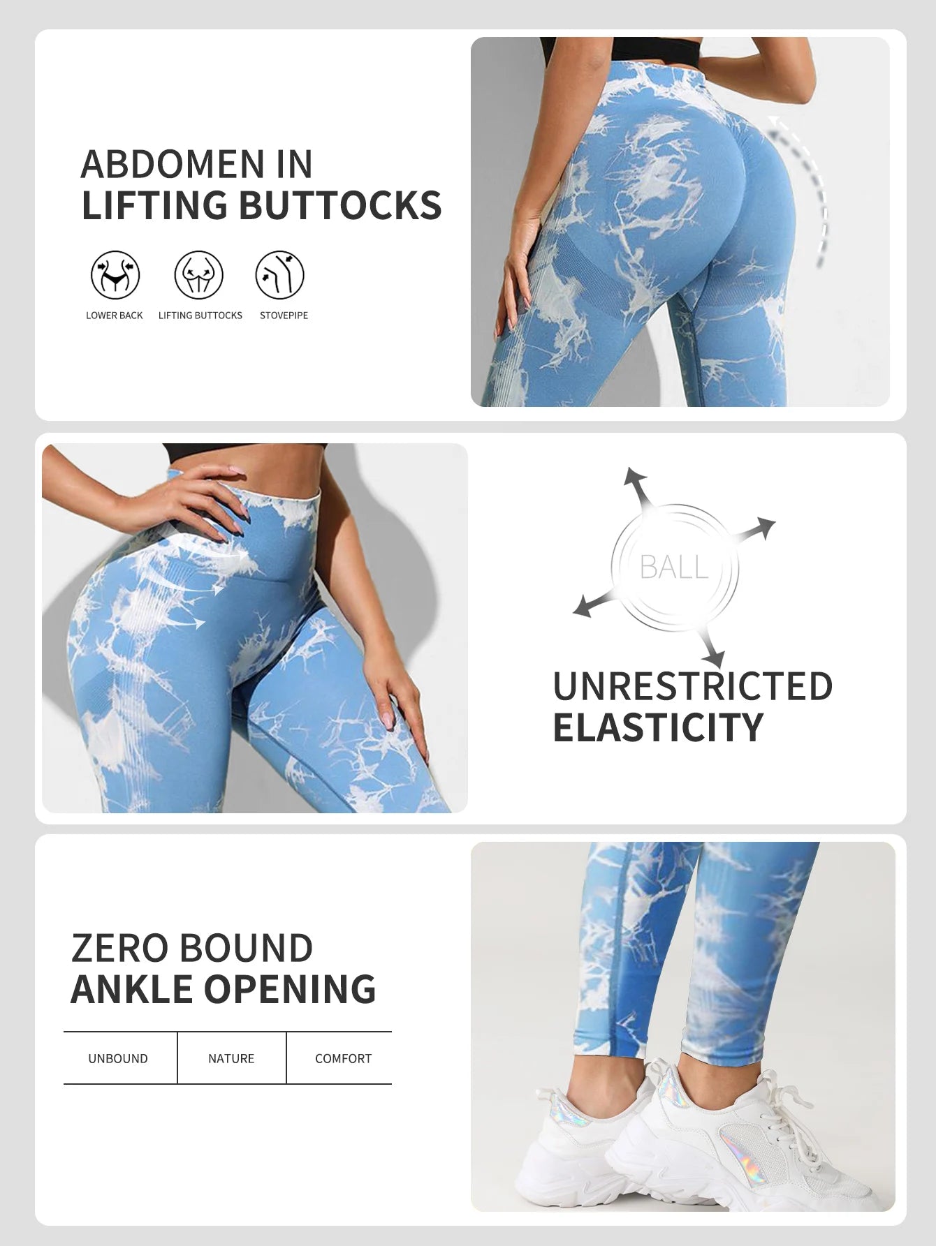 Women’s Seamless High Waist Push Up Leggings - Just Fit 