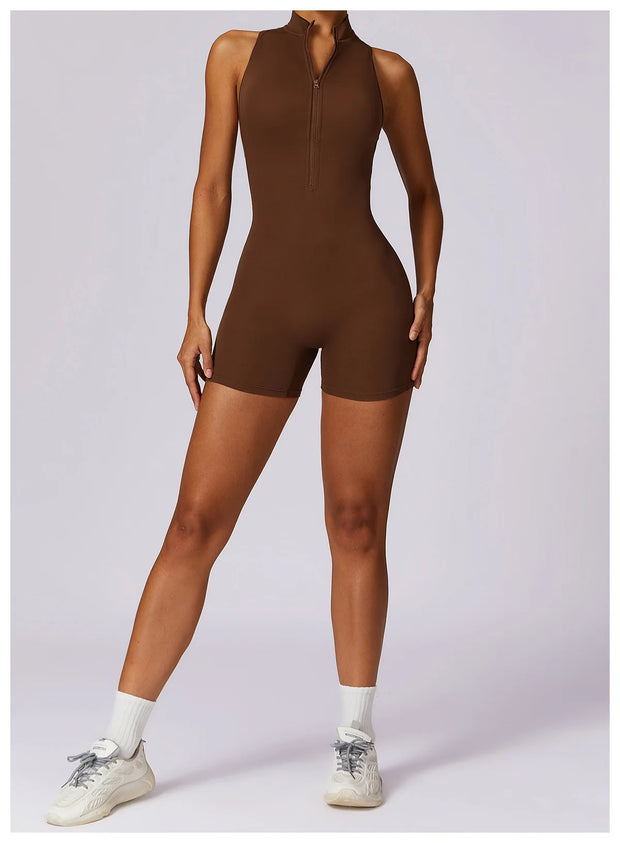 New V Back Scrunch Sports Jumpsuit Women