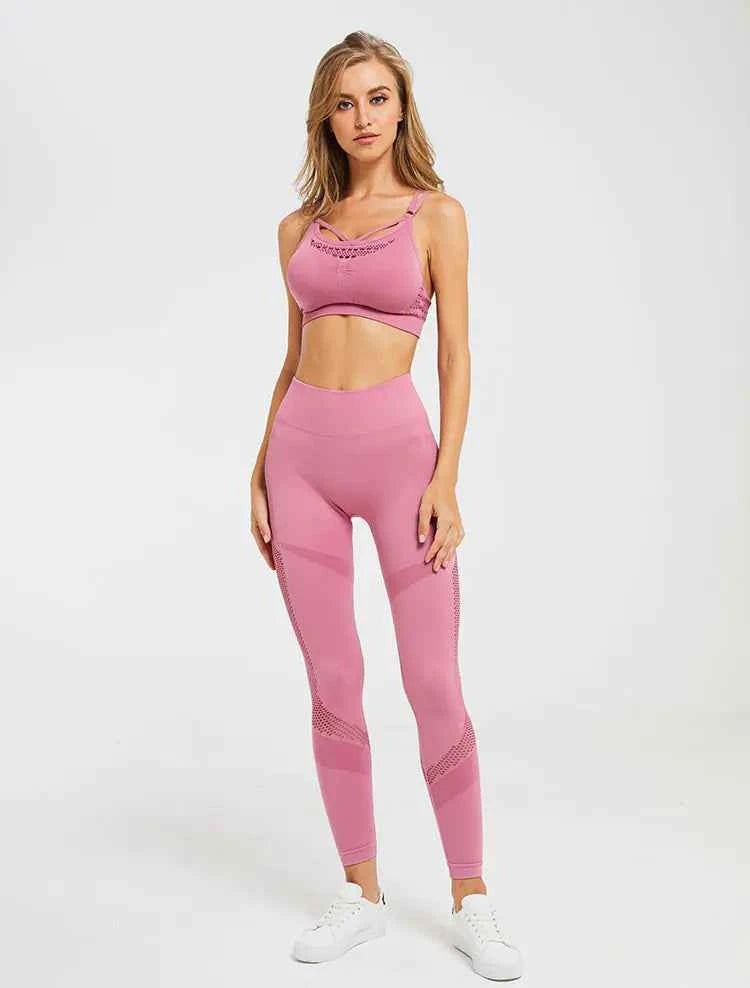 Seamless Hollow Fitness Leggings