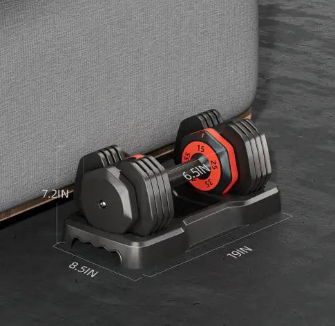 Adjustable Dumbbell Set, 10 In 1 Fast Adjust By Turning Handle 10 Gears 55 LB