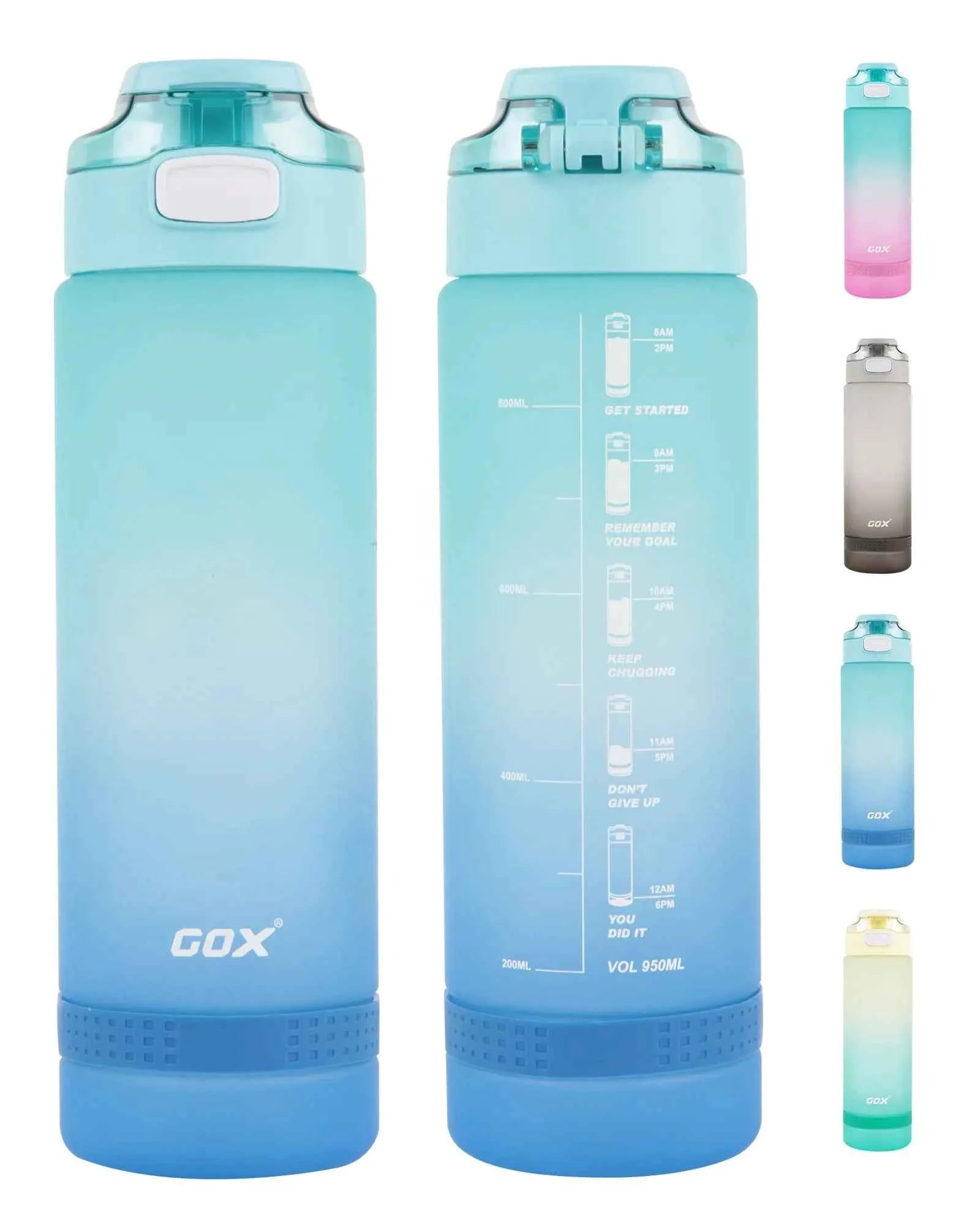GOX 32oz Motivational Water Bottle Drink Leakproof BPA Free