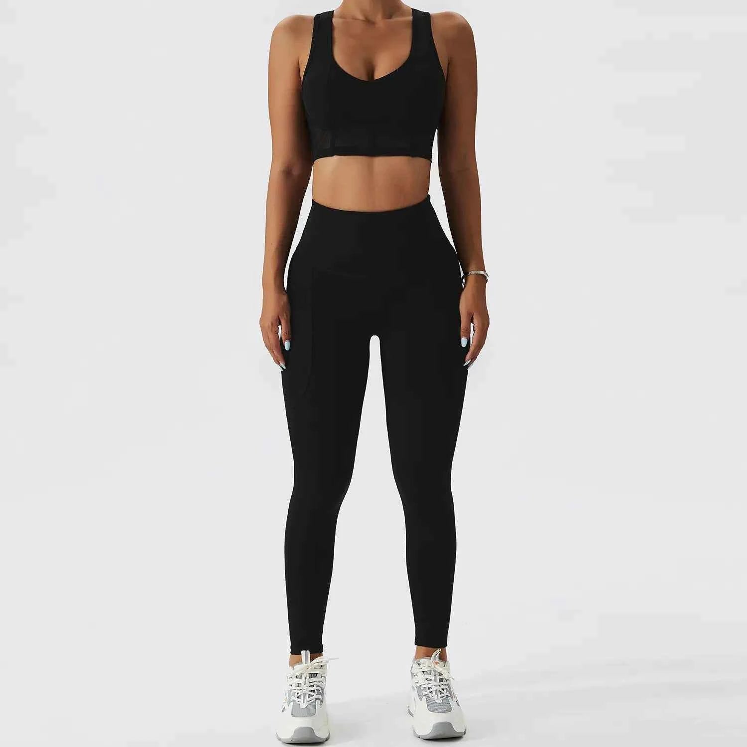 Women's Running Beauty Back Nude set