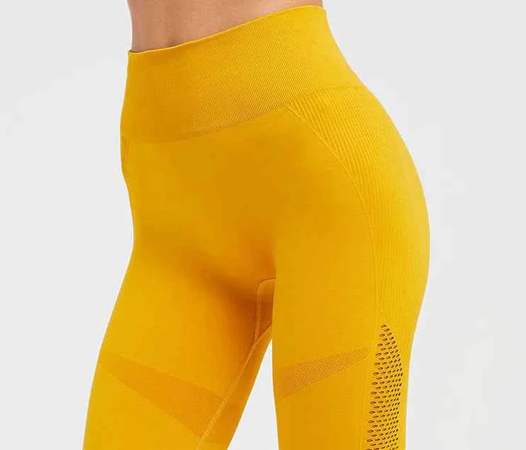 Seamless Hollow Fitness Leggings