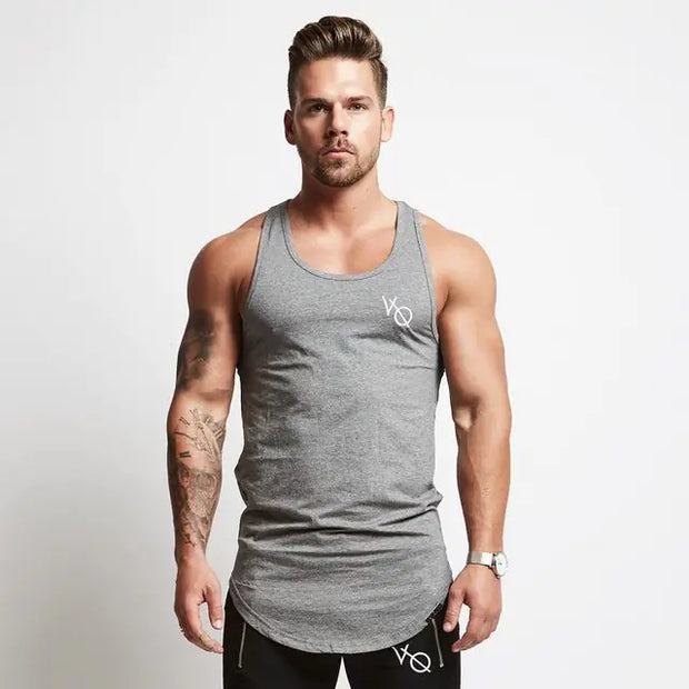 Men's Cotton Sleeveless Gym Fitness Training Vest