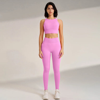 Women's High Waisted Leggings and Top - Just Fit 