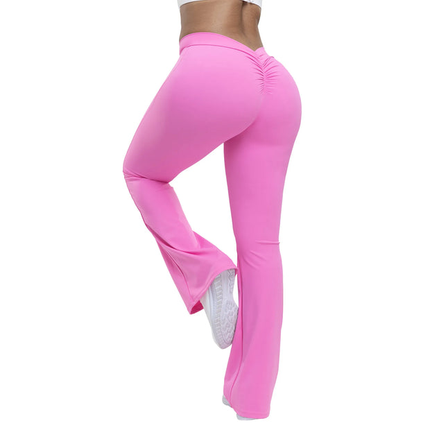 Women’s V Back Flared, Quick Drying Scrunch Pants