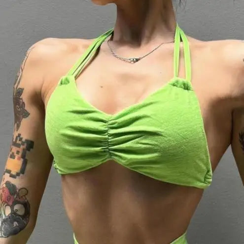 Women’s V Back High Waist Fitness Sets - Just Fit 