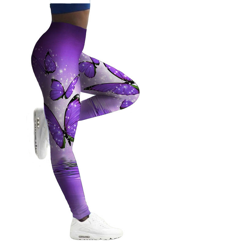 Women's Leggings Breathable Butterfly Printed - Just Fit 