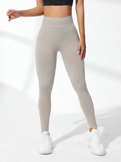 High Waist Yoga Leggings - Seamless Push Up Workout Pants - Just Fit 