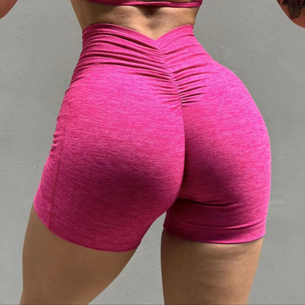 Women’s V Back, Butt High Waist Fitness Scrunch Back Leggings