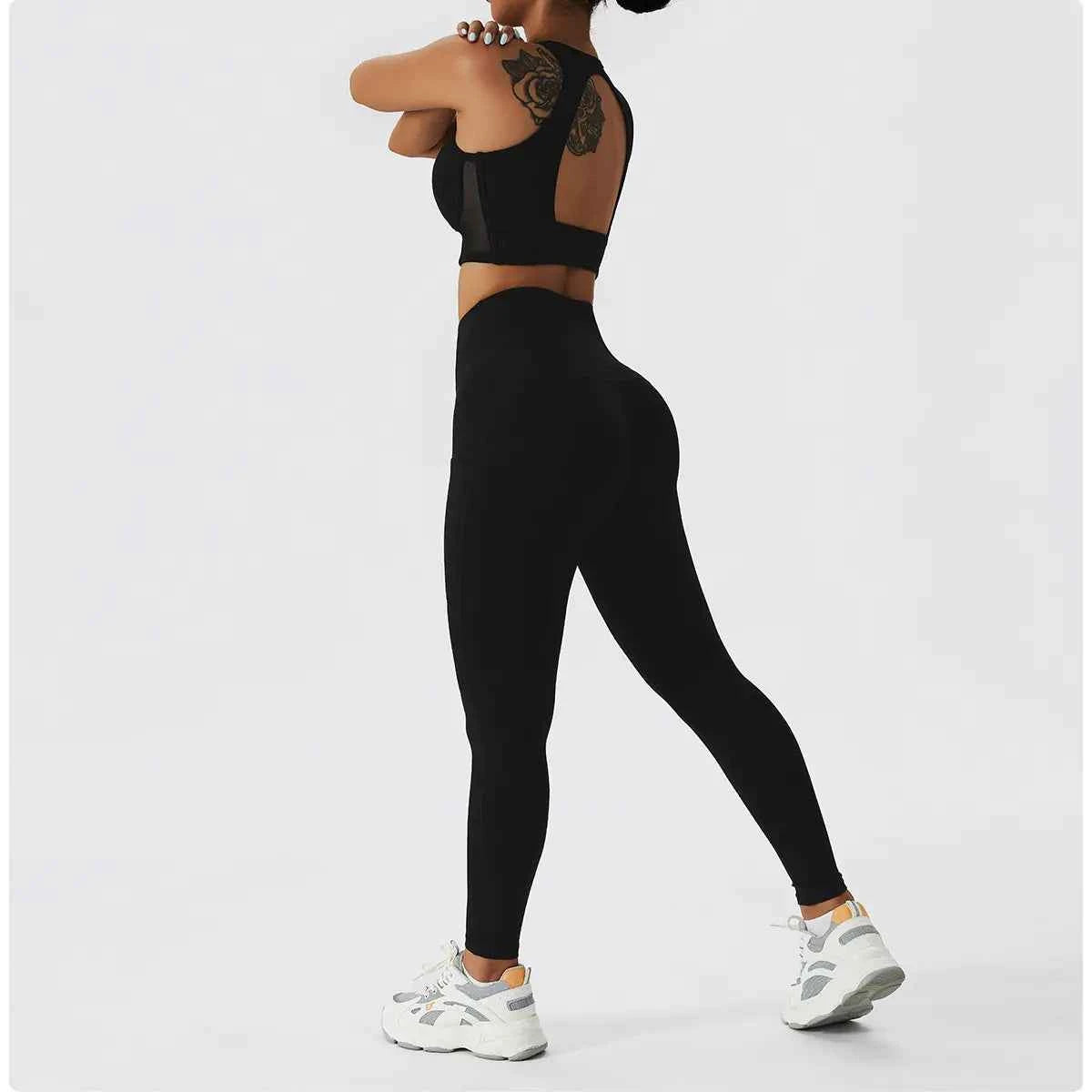 Women's Running Beauty Back Nude set