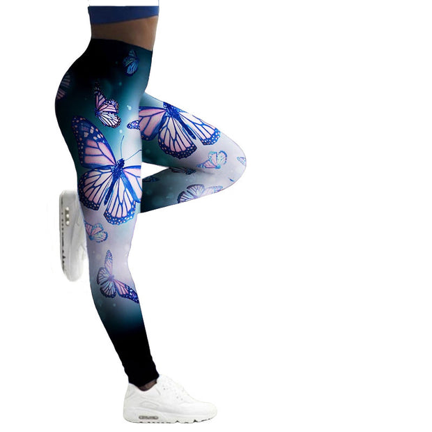 Women's Leggings Breathable Butterfly Printed