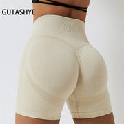 Woman’s Seamless Shorts High Waist Push Up Booty Scrunch Butt Active wear