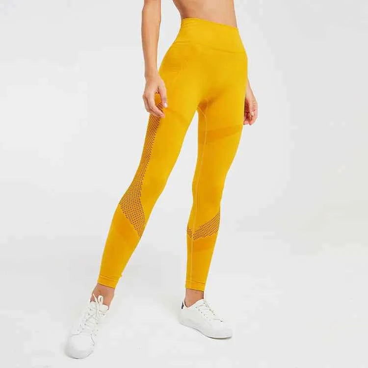 Seamless Hollow Fitness Leggings