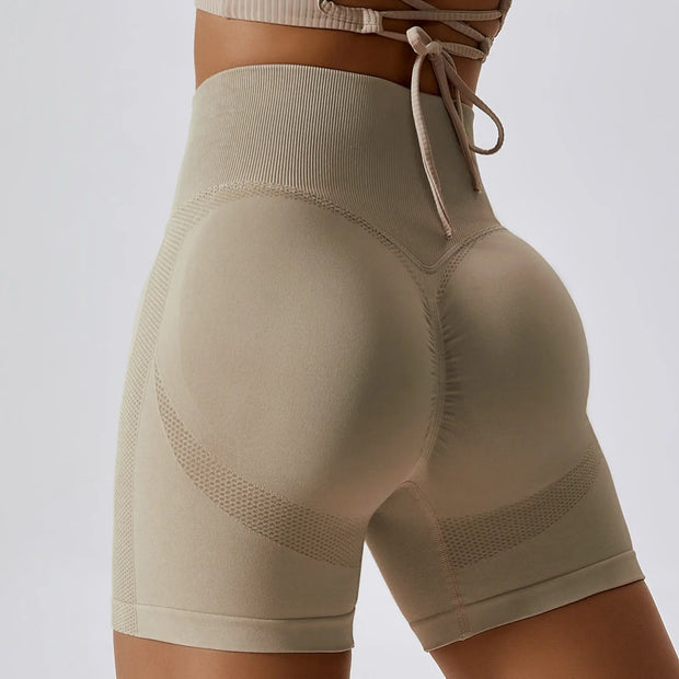 Woman’s Seamless Shorts High Waist Push Up Booty Scrunch Butt Active wear