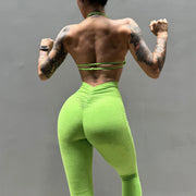 Women’s V Back, Butt High Waist Fitness Scrunch Back Leggings