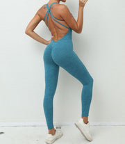 Women’s Cross-strap Back Quick-drying Seamless Ensemble
