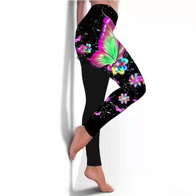 Women's Leggings Breathable Butterfly Printed - Just Fit 